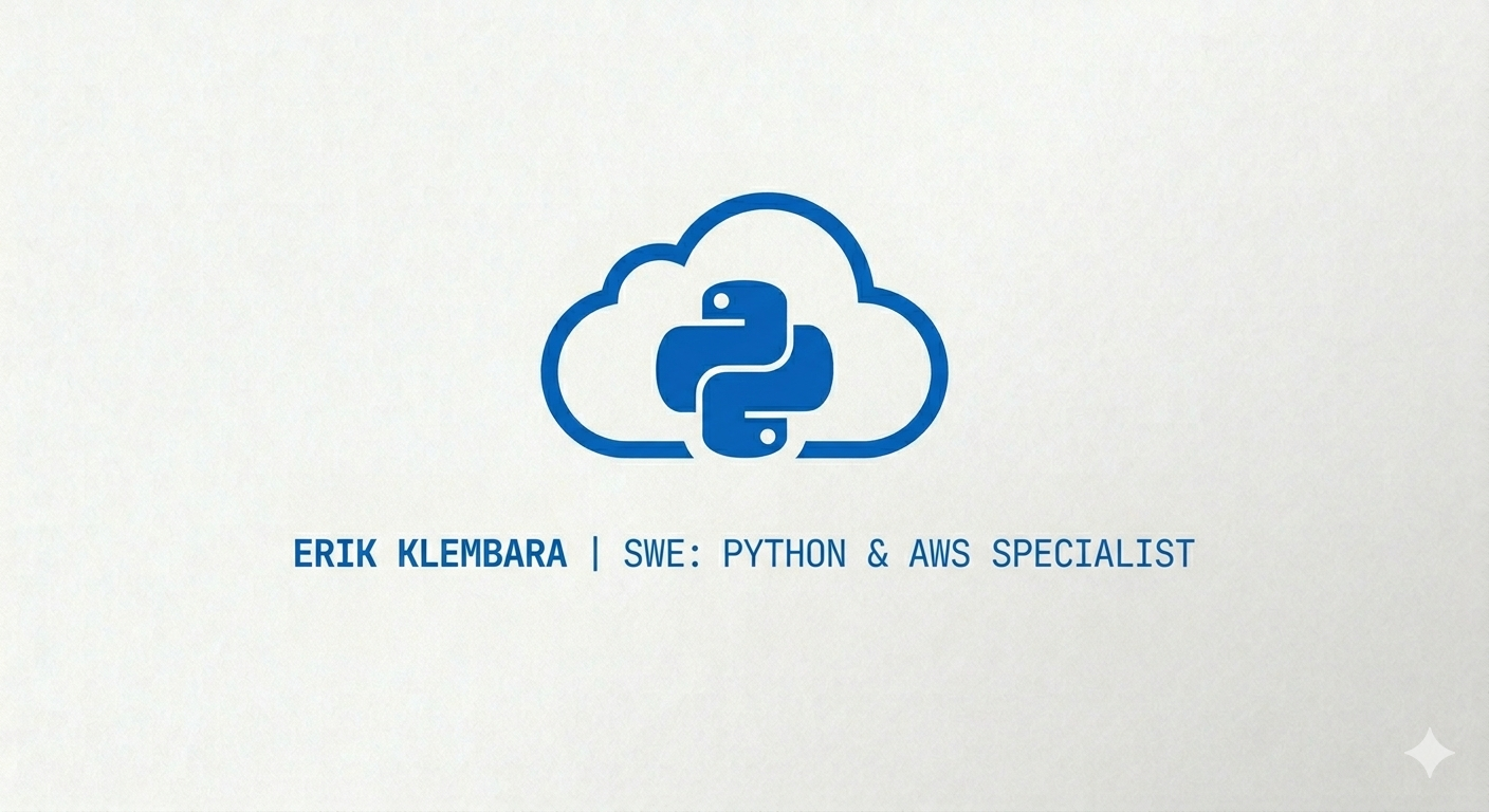 Erik Klembara · Python & AWS Cloud Developer · Freelance Backend Engineer